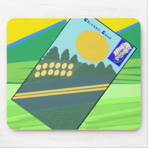 Große lustige Eier überqueren die Straße Mousepad