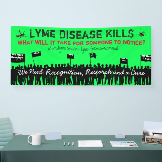 Große Lyme-Krankheit tötet Protest-Zeichen-Banner Banner (Messe)