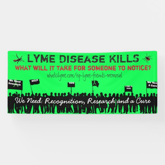 Große Lyme-Krankheit tötet Protest-Zeichen-Banner Banner (Horizontal)
