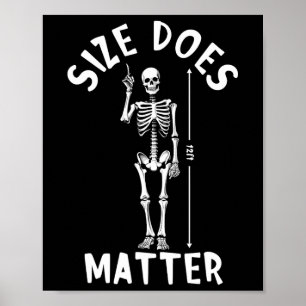 Größe macht Problem Halloween 12 Fuß Skelett Funny Poster