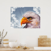Große mächtige Bald-Adler-Poster-Hoffnung für Amer Poster (Küche)