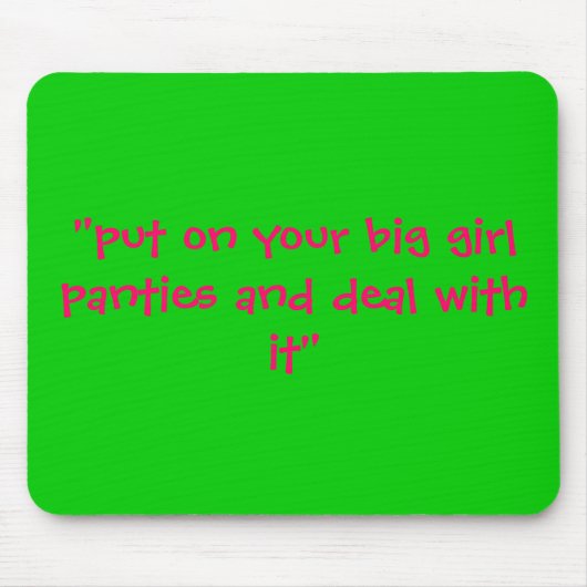 Große Mädchen-Schlüpfer-Mausunterlage Mousepad (Vorne)