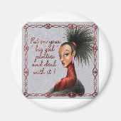 große Mädchentuppchen Magnet (Vorne)