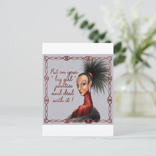 große Mädchentuppchen Postkarte (Stehend Vorderseite)