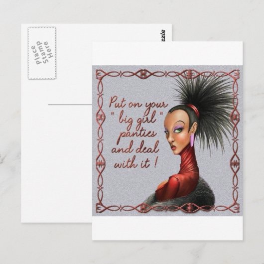 große Mädchentuppchen Postkarte (Vorne/Hinten)