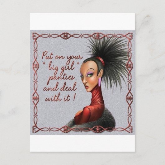 große Mädchentuppchen Postkarte (Vorderseite)