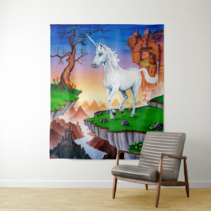 Große magische Fantasie Einhorntapestes Wandteppich