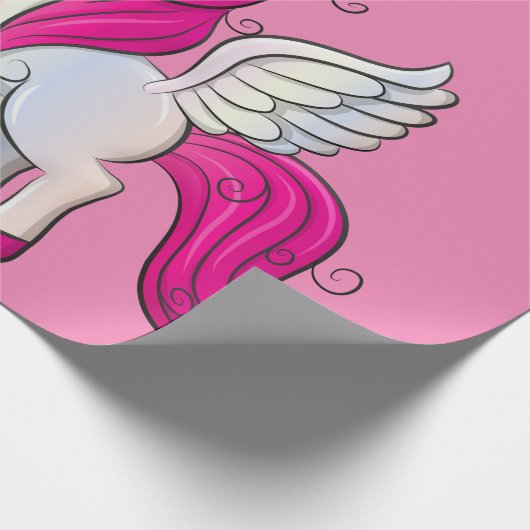 Große magische Flugunikorin Geschenkpapier (Ecke)