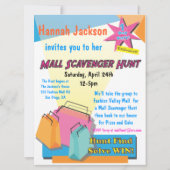Große Mall Scavenger Hunt Birthday Magazine Cover Einladung (Rückseite)