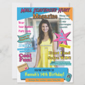Große Mall Scavenger Hunt Birthday Magazine Cover Einladung (Vorderseite)