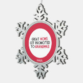 Große Mamas erhalten zu den Großmüttern gefördert Schneeflocken Zinn-Ornament (Rechts)