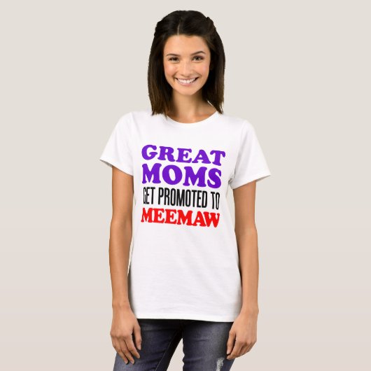 Große Mamas gefördert Meemaw T-Shirt (Vorne ganz)