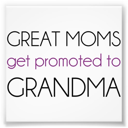 Große Mamas werden in Oma befördert Fotodruck (Vorne)