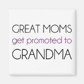 Große Mamas werden in Oma befördert Magnet (Vorne)