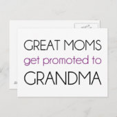 Große Mamas werden in Oma befördert Postkarte (Vorne/Hinten)