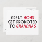 Große Mamas werden zu Weihnachten befördert Postkarte (Vorne/Hinten)