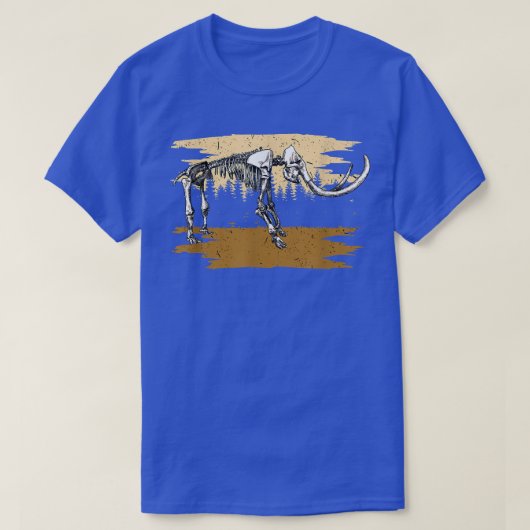 Große Mammographie Skelett Etinct Tiermammut T-Shirt (Design vorne)