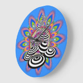 Große Mandala Magic Mushroom-Wanduhr Wanduhr (Winkel)