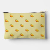 Große Mango, süße Frucht und Name auf Gelb Zubehörtasche (Rückseite)