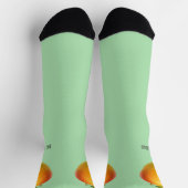 Große Mango, süße Frucht und Name auf Grün Socken (Oben)