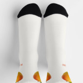 Große Mango, süße Frucht und Name auf Weiß Socken (Oben)