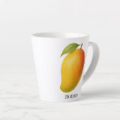 Große Mango, süße Frucht und Name Milchtasse (Rechte Ecke)