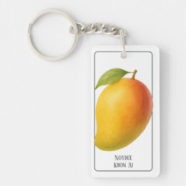 Große Mango, süße Frucht und Name Schlüsselanhänger