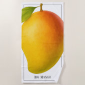 Große Mango, süße Frucht und Name Strandtuch (Vorderseite)