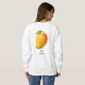Große Mango, süße Frucht und Name Sweatshirt (Schwarz voll)