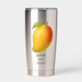 Große Mango, süße Frucht und Name Thermobecher