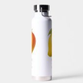 Große Mango, süße Frucht und Name Trinkflasche (Links)
