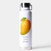 Große Mango, süße Frucht und Name Trinkflasche (Rückseite)