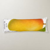 Große Mango, süße Frucht und Worte Seitenschläferkissen (Rückseite)