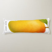 Große Mango, süße Frucht und Worte Seitenschläferkissen (Vorderseite)
