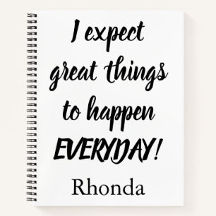 Große Manifestation Schwarz/Weiß Notizblock