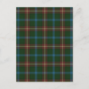 Große Manitoba-Tartan Postkarte