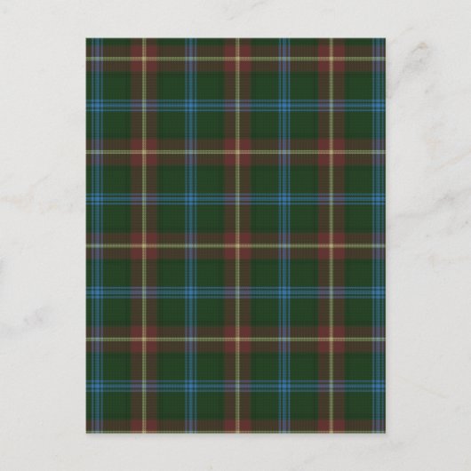 Große Manitoba-Tartan Postkarte (Vorderseite)