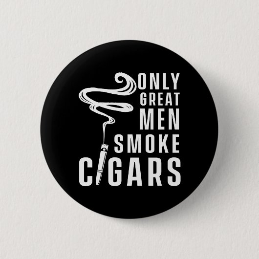 Große Männer rauchen Zigarren Humidor Cigar Lover Button (Vorderseite)