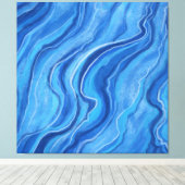 Große Marmorwand Art Deco Leinwanddruck (Insitu (Holzboden))