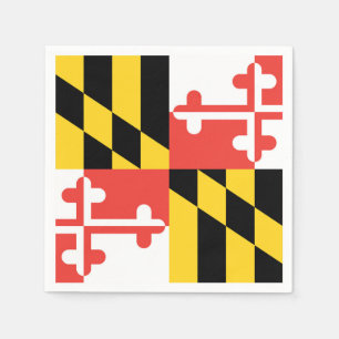 Große Maryland Flag Napkins Serviette