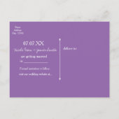 Große Mason Jar Lavender Save the Date Lila Ankündigungspostkarte (Rückseite)