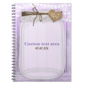 Große Mason Jar & Lights Lavender Rustic Journal Notizblock (Vorderseite)