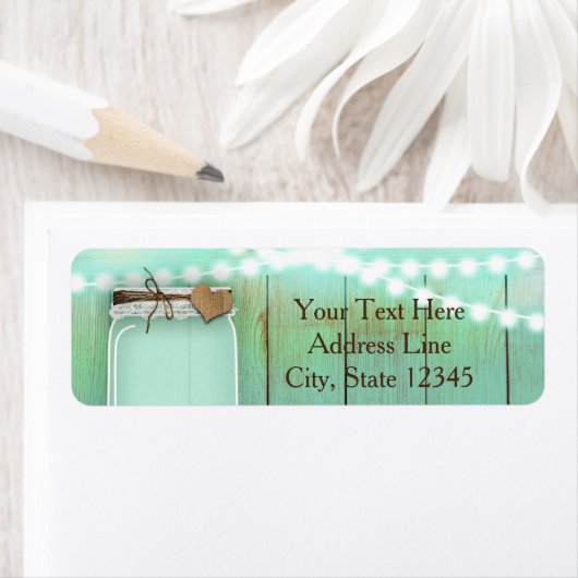 Große Mason Jar & Lights Mint Rustikale Hochzeit (Insitu)