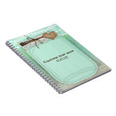 Große Mason Jar & Lights Minze Rustic Journal Notizblock (Rechte Seite)