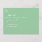 Große Mason Jar Mint + Lights Rustikal Save the Da Ankündigungspostkarte (Rückseite)