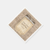 Große Mason Jar mit Burlap & Lace Rustikale Hochze Serviette (Ecke)
