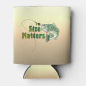 Größe Materie Bass Funny Fishing Dosenkühler (Vorderseite)