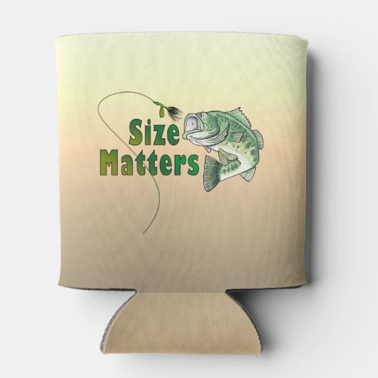 Größe Materie Bass Funny Fishing Dosenkühler (Rückseite)