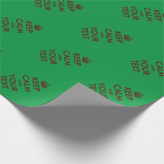 Große matte grüne Brasse Behalt Calm Weihnachten Geschenkpapier (Ecke)