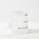 Große mattierte Kaffee-Tasse Mattglastasse (Vorderseite Links)